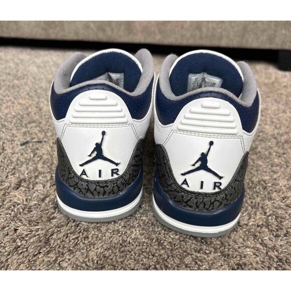Nike Air Jordan 3 Retro Midnight Navy Size 7 Youth (Size 8.5 Women's) - Picture 4 of 8